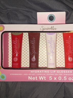 Hydrating Lip Gloss 5-Pack — Pink, Red, Green, Cream
